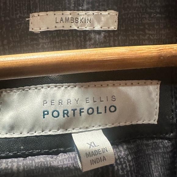 PERRY ELLIS MENS BRAND NEW NEVER WORN LEATHER COST - Picture 4 of 9